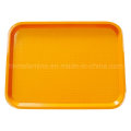 Orange Square Plastic Tray with Non-Slip Finish (TR002)